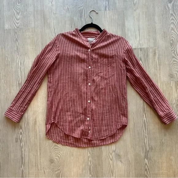 Isabel Marant Etoile Women’s button down shirt red striped sz 38 / US 6 /medium - Picture 6 of 8